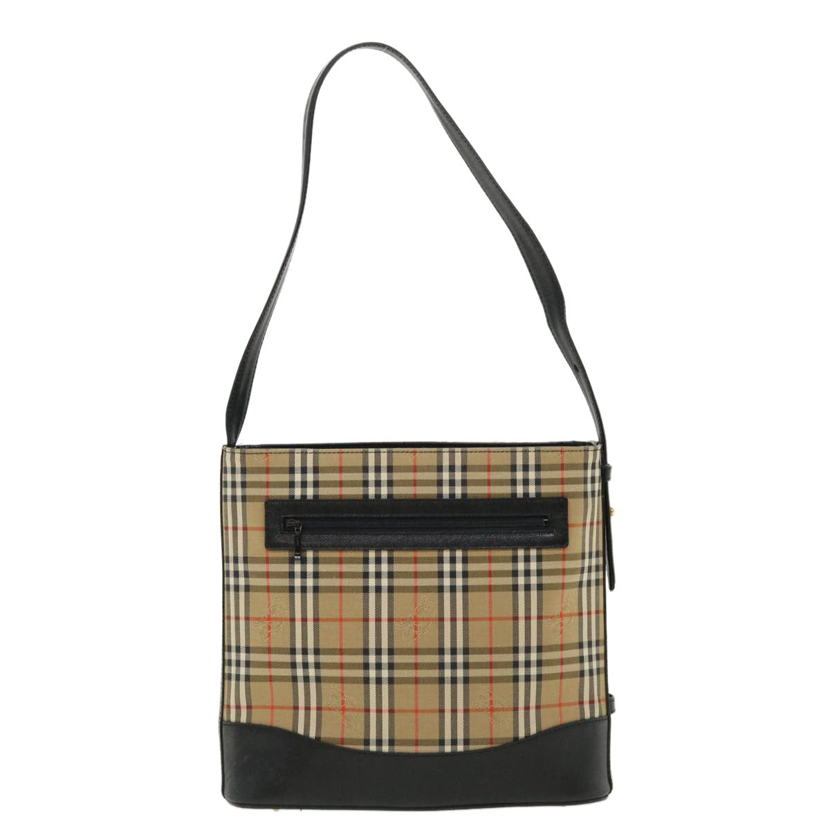 BURBERRY Nova Check Shoulder Bag Beige Auth am3155