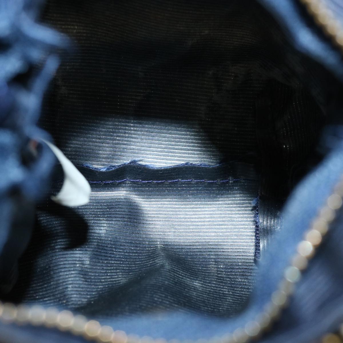 CELINE Circle Pouch Navy Auth am3209