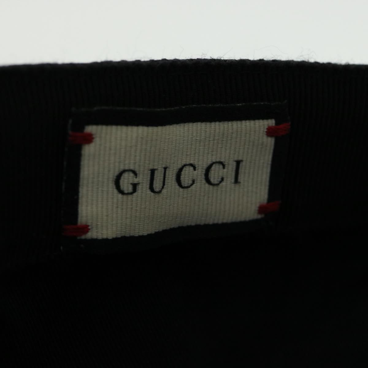 GUCCI Web Sherry Line GG Canvas Cap Black Green Red Auth am3211