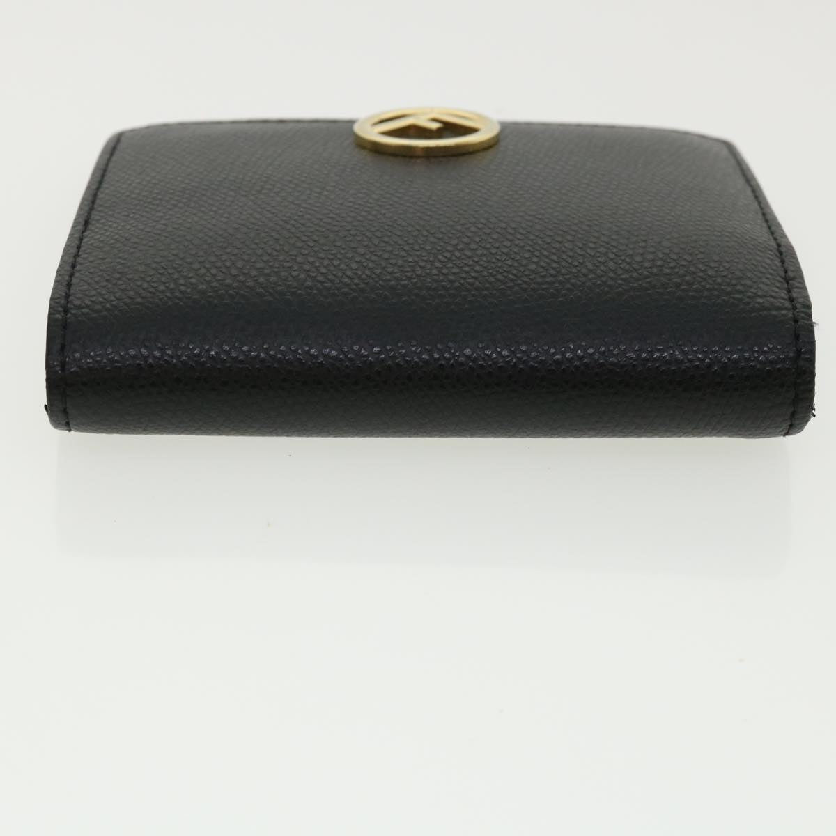 FENDI Wallet Leather Black Auth am3478