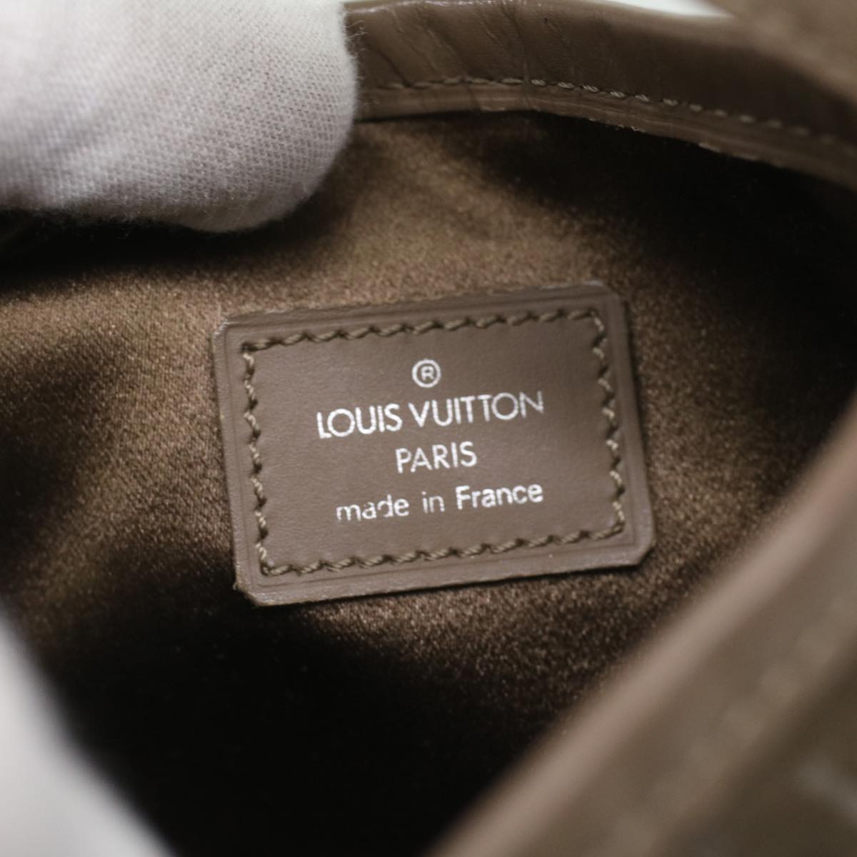 LOUIS VUITTON Monogram Satin Little bucket Hand Bag Beige M92145 LV Auth am3521V