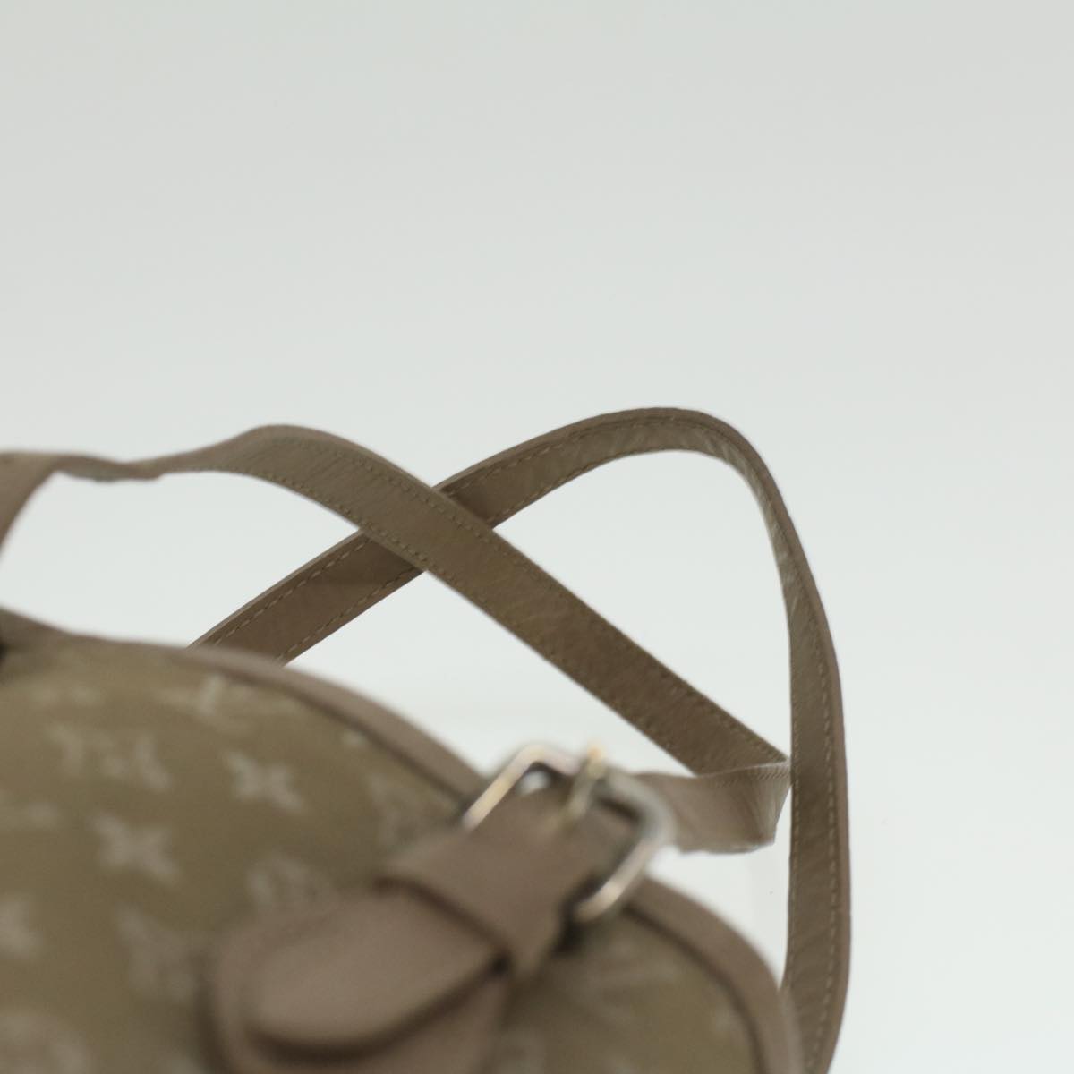 LOUIS VUITTON Monogram Satin Little bucket Hand Bag Beige M92145 LV Auth am3521V