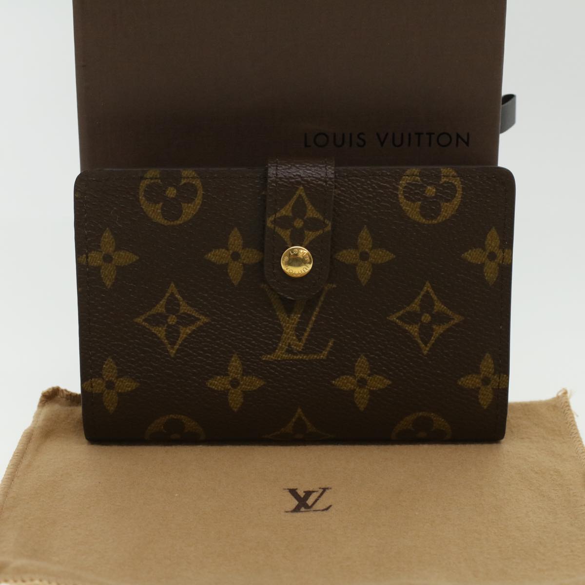 LOUIS VUITTON Monogram Portefeuille Viennois Wallet M61674 LV Auth am3583