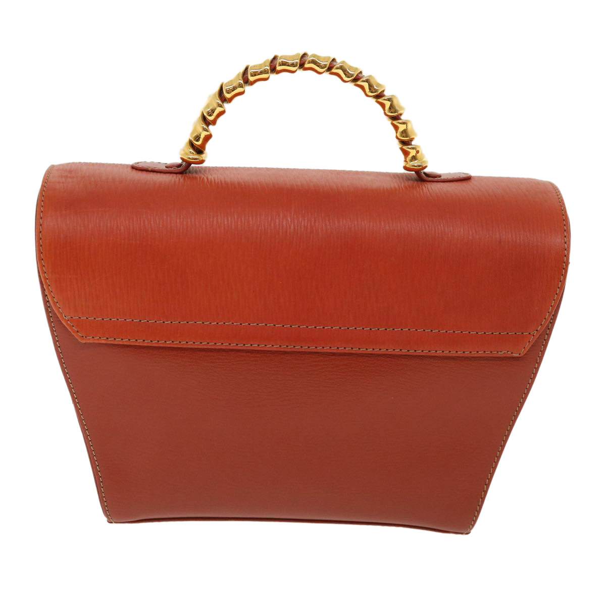 LOEWE Twist Hand Bag Leather Red Auth am3594