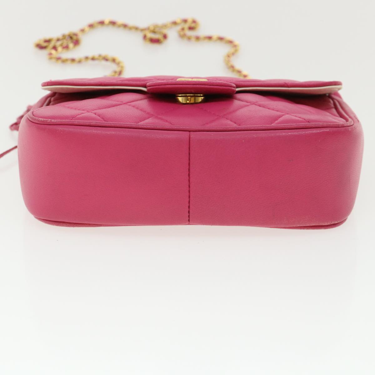 GIVENCHY Matelasse Chain Shoulder Bag Leather Pink Auth am3621