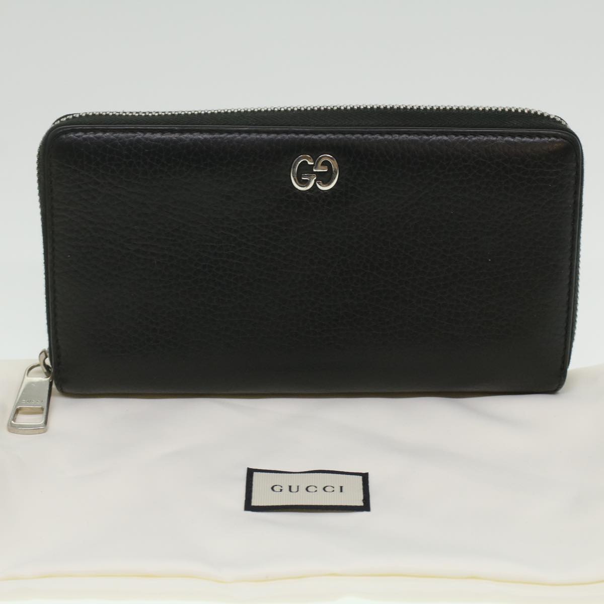 GUCCI Long Wallet Leather Black 473928 Auth am3822