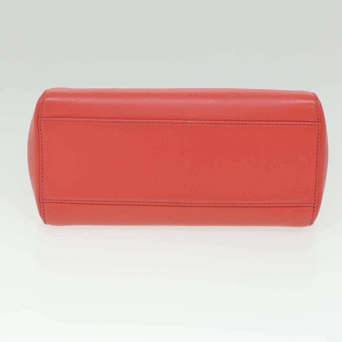 FENDI micro picaboo Hand Bag Leather 2way Orange Auth am3883