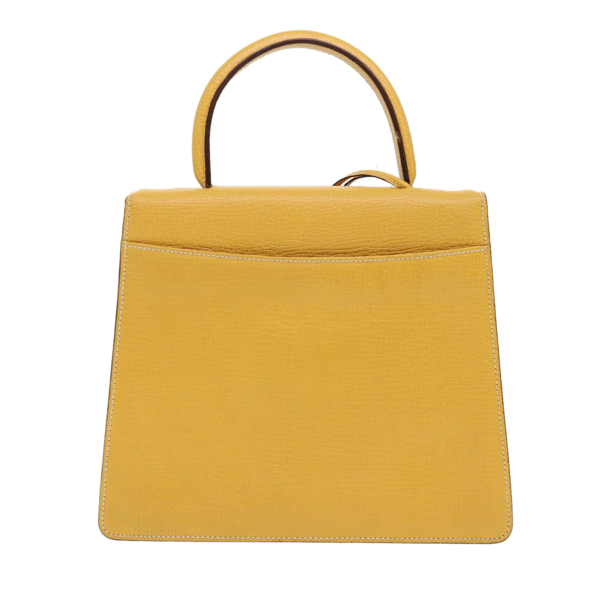 LOEWE Barcelona Hand Bag Leather 2way Yellow Auth am4030