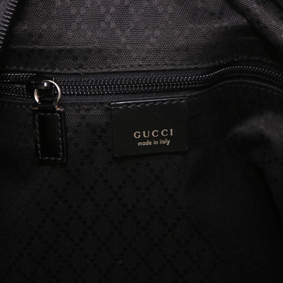 GUCCI Boston Bag Nylon Black 012 2122 0161 10 Auth am4144