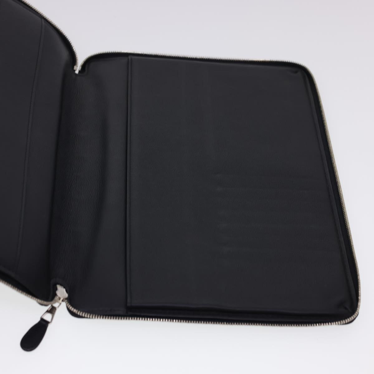 BALENCIAGA Clutch Bag iPad Case Leather Black Auth am4187