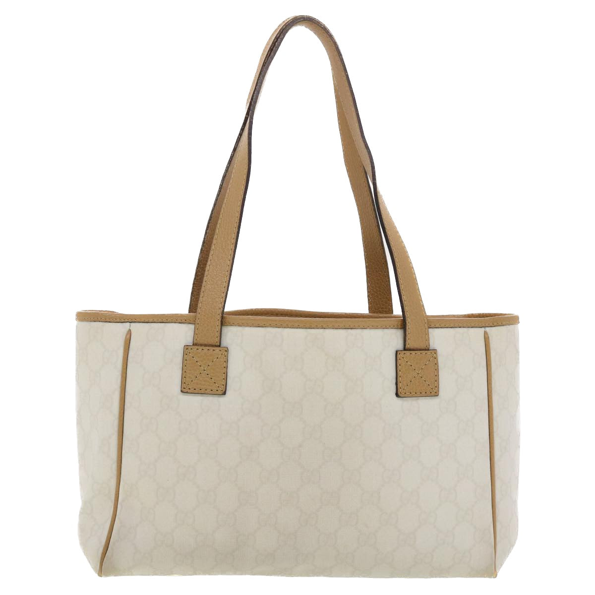 GUCCI GG Canvas Shoulder Bag PVC Leather White 26422 Auth am4201