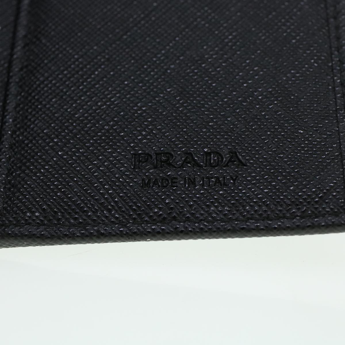 PRADA Long Wallet Safiano leather Black Auth am4313