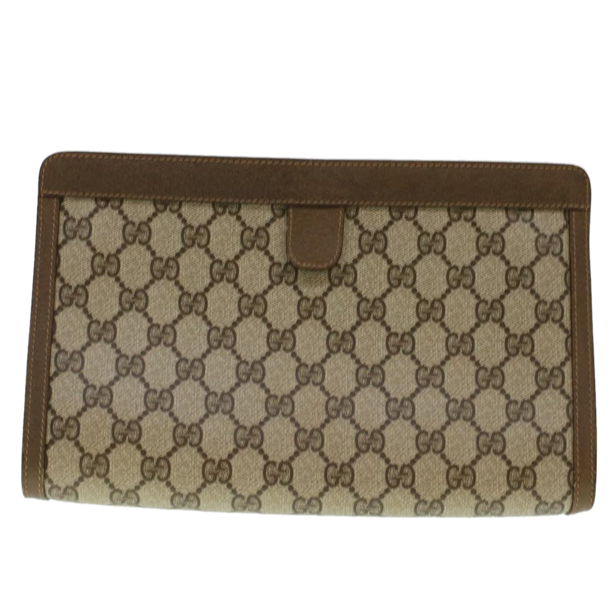 GUCCI GG Canvas Web Sherry Line Clutch Bag Beige Red Green 8901033 Auth am4321