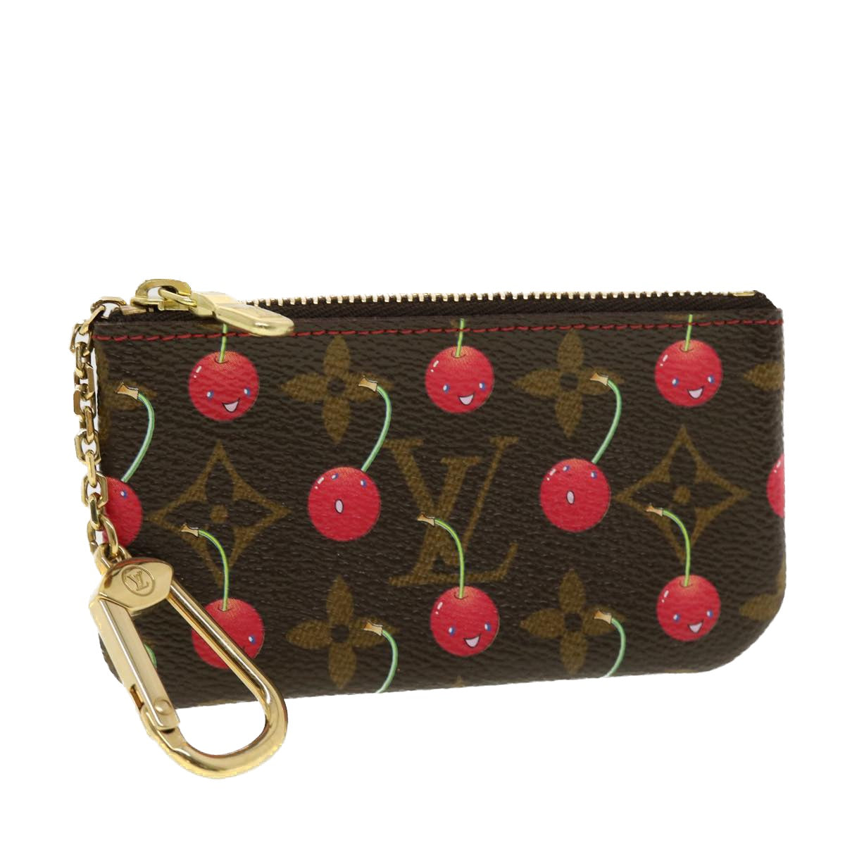 LOUIS VUITTON Monogram Cherry Pochette Cles Coin Purse M95042 LV Auth am4342