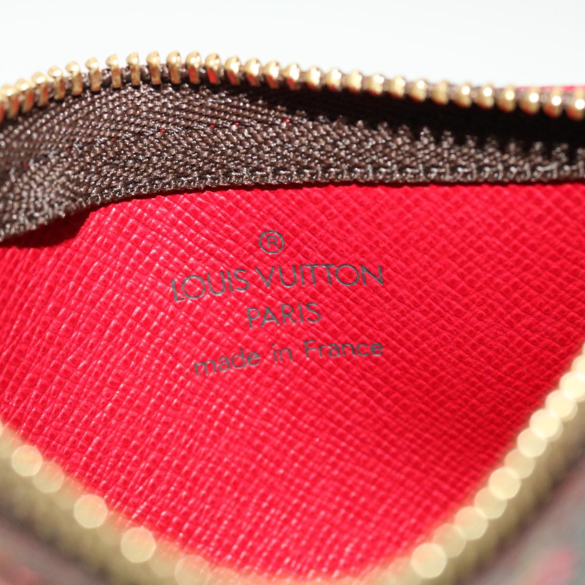 LOUIS VUITTON Monogram Cherry Pochette Cles Coin Purse M95042 LV Auth am4342