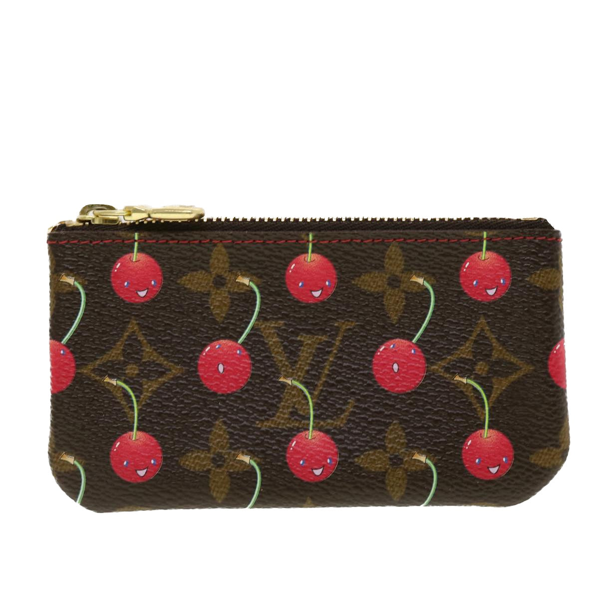 LOUIS VUITTON Monogram Cherry Pochette Cles Coin Purse M95042 LV Auth am4342