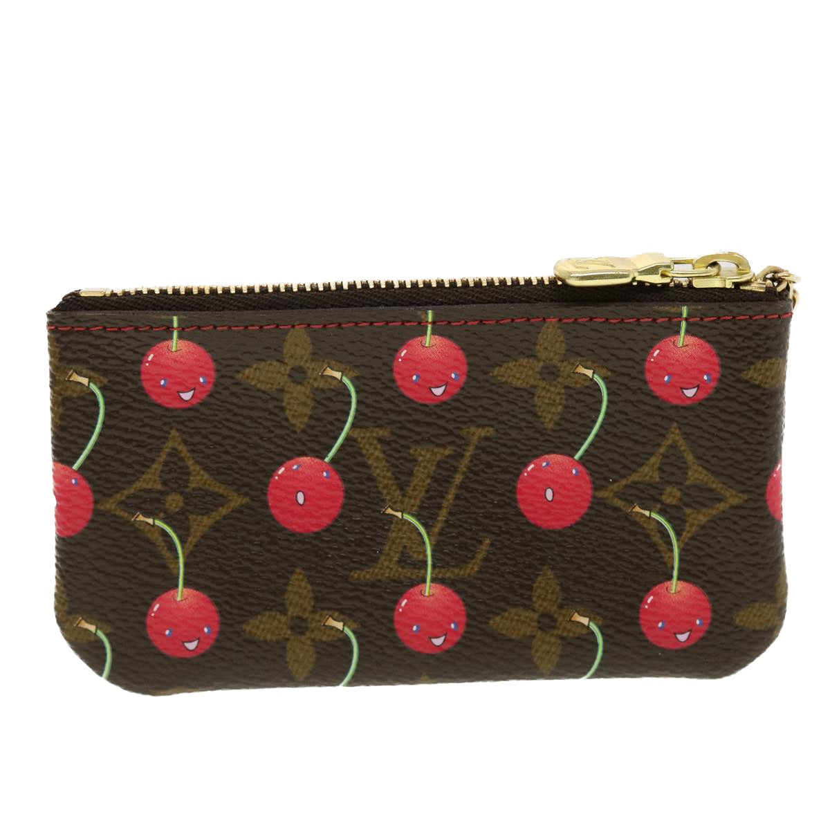 LOUIS VUITTON Monogram Cherry Pochette Cles Coin Purse M95042 LV Auth am4342