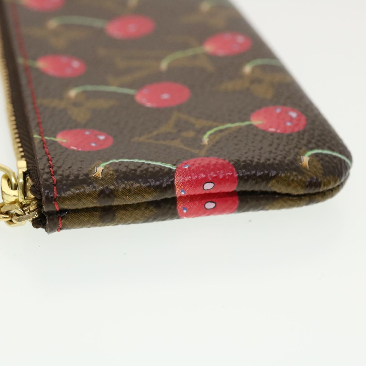 LOUIS VUITTON Monogram Cherry Pochette Cles Coin Purse M95042 LV Auth am4342