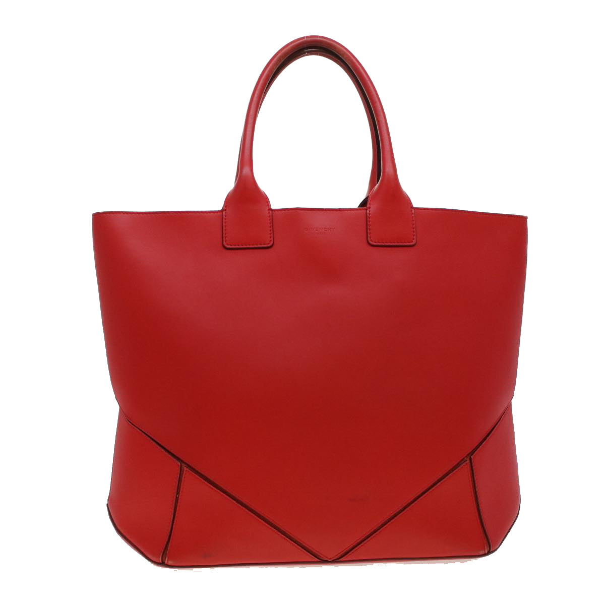 GIVENCHY Tote Bag Leather Red Auth am4390