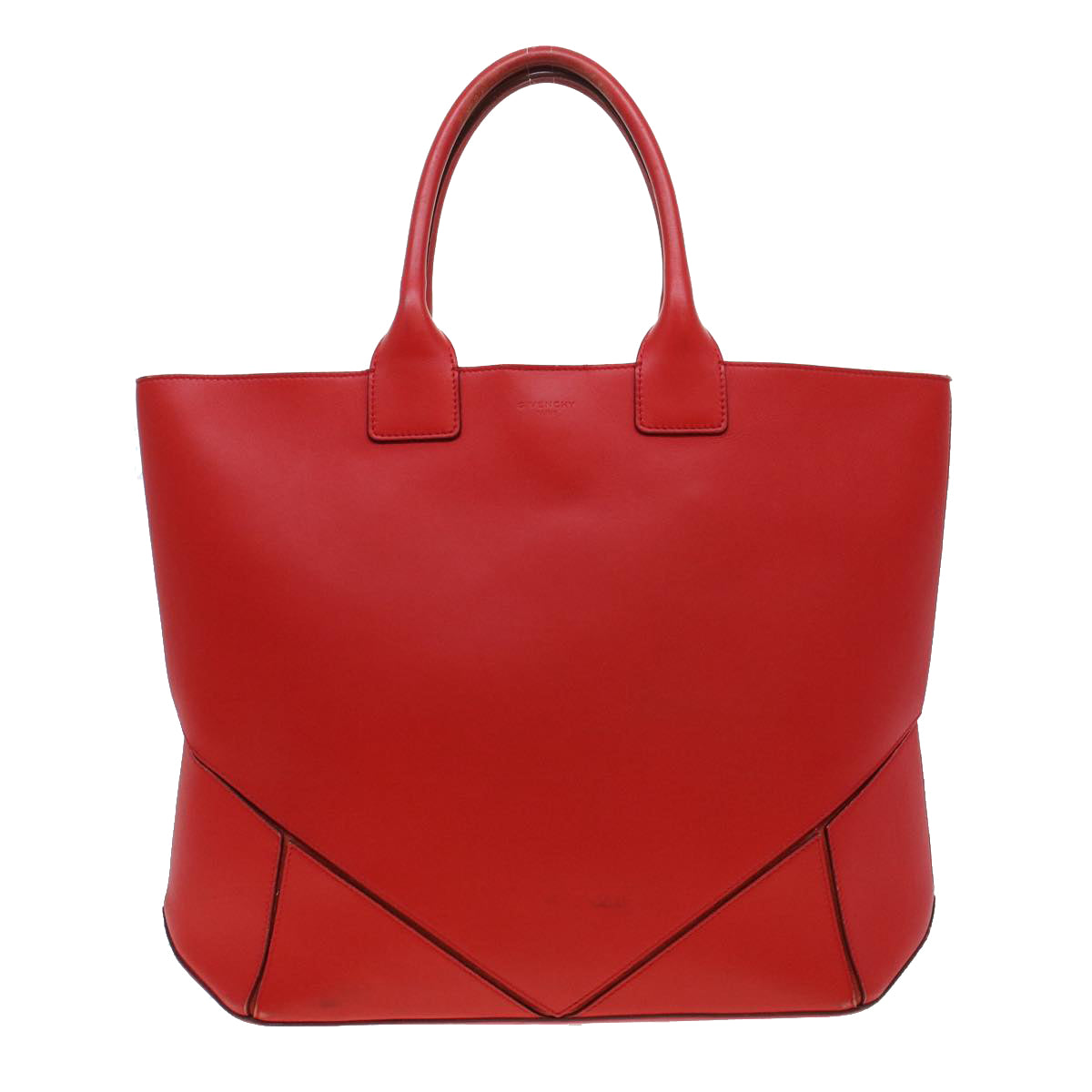 GIVENCHY Tote Bag Leather Red Auth am4390