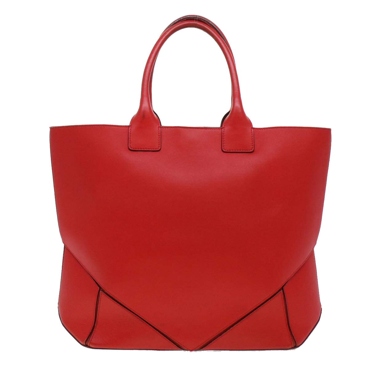 GIVENCHY Tote Bag Leather Red Auth am4390