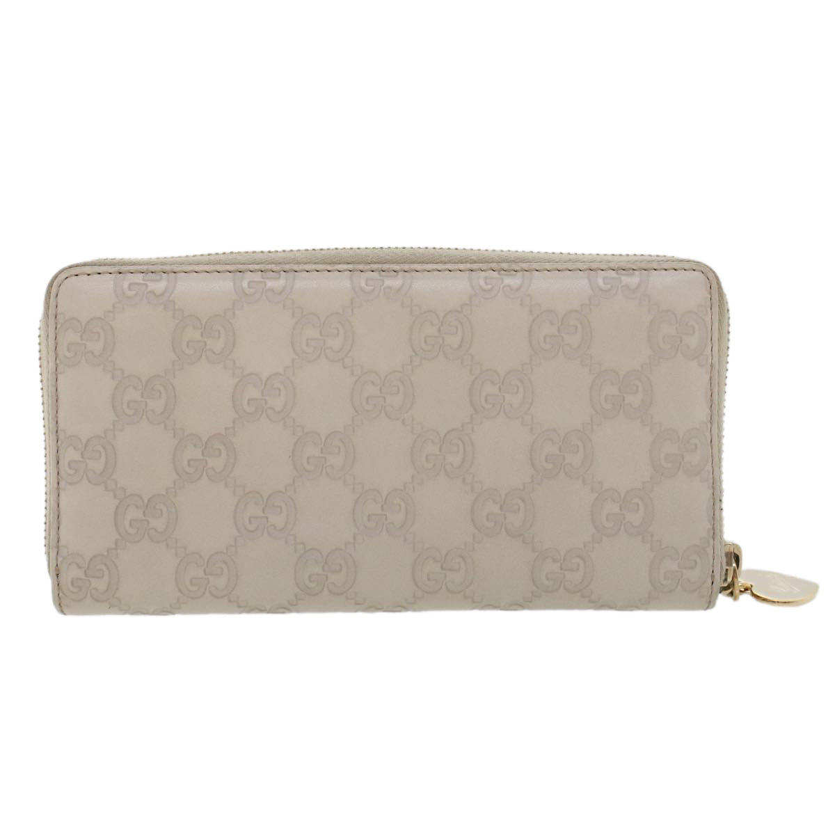 GUCCI GG Canvas Guccissima Long Wallet White 245914 Auth am4402