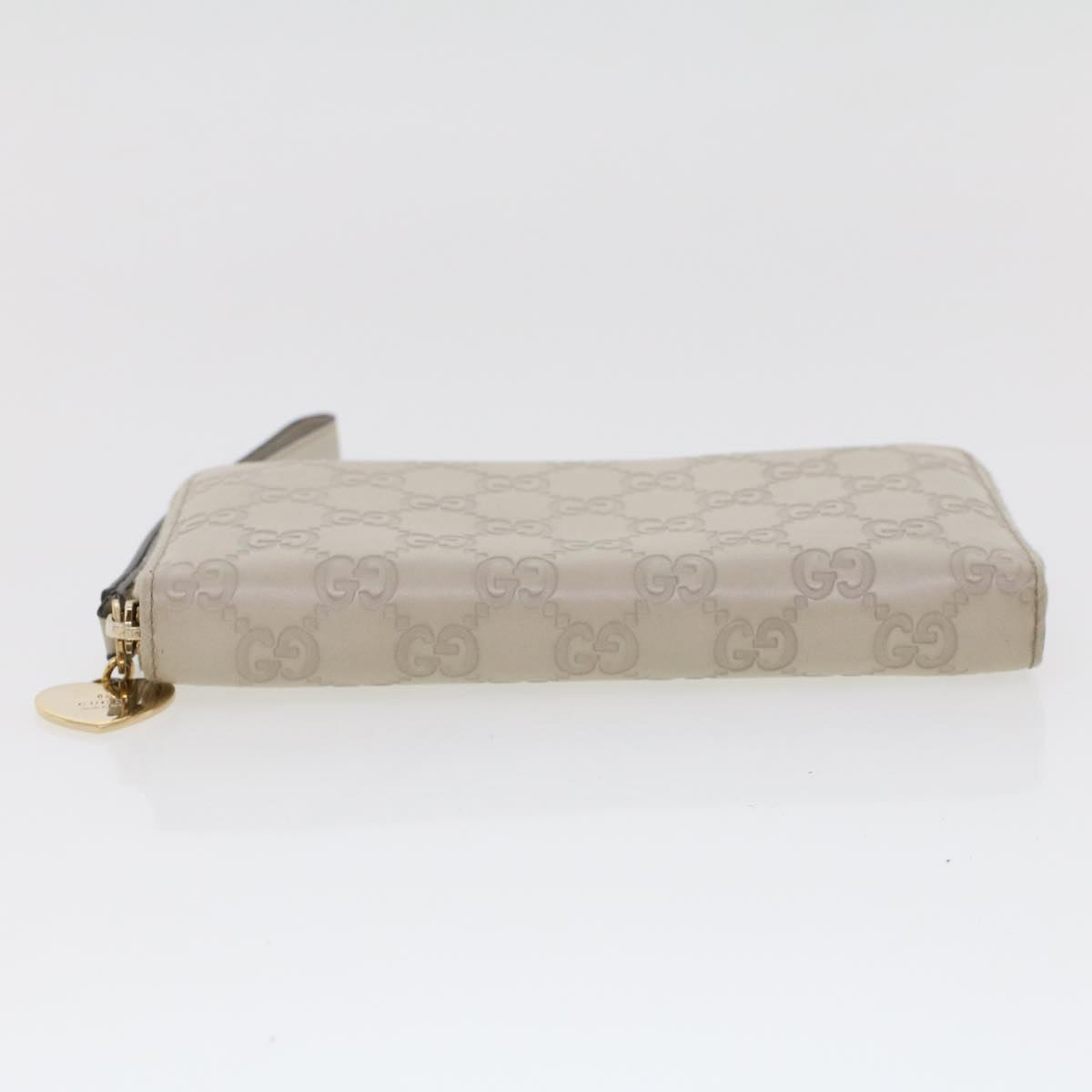 GUCCI GG Canvas Guccissima Long Wallet White 245914 Auth am4402