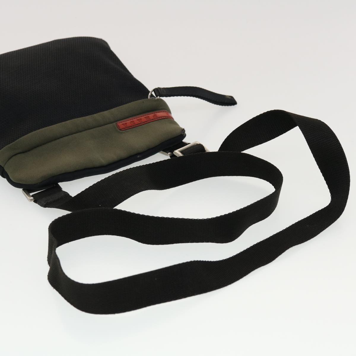 PRADA Shoulder Bag Hand Bag Leather Nylon 3 Set Black Gray Auth am4509