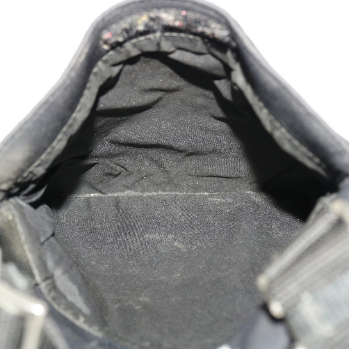 PRADA Shoulder Bag Hand Bag Leather Nylon 3 Set Black Gray Auth am4509
