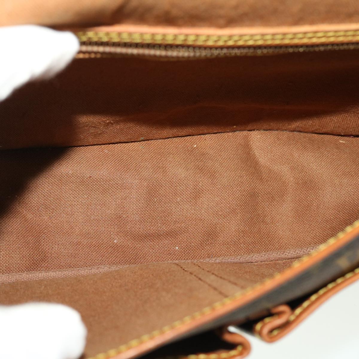 LOUIS VUITTON Monogram Gibeciere MM Shoulder Bag M42247 LV Auth am4560