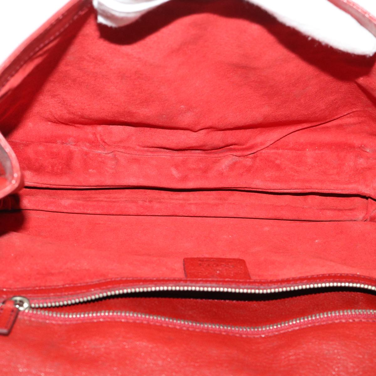 GUCCI Interlocking Shoulder Bag Leather Red 115746 Auth am4584