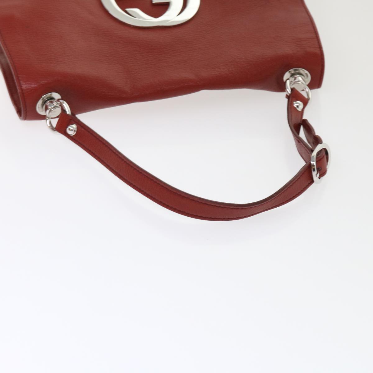 GUCCI Interlocking Shoulder Bag Leather Red 115746 Auth am4584