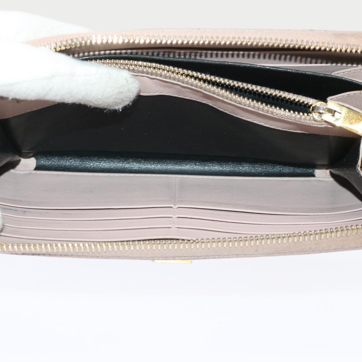 SAINT LAURENT Wallet Leather Pink Auth am4705