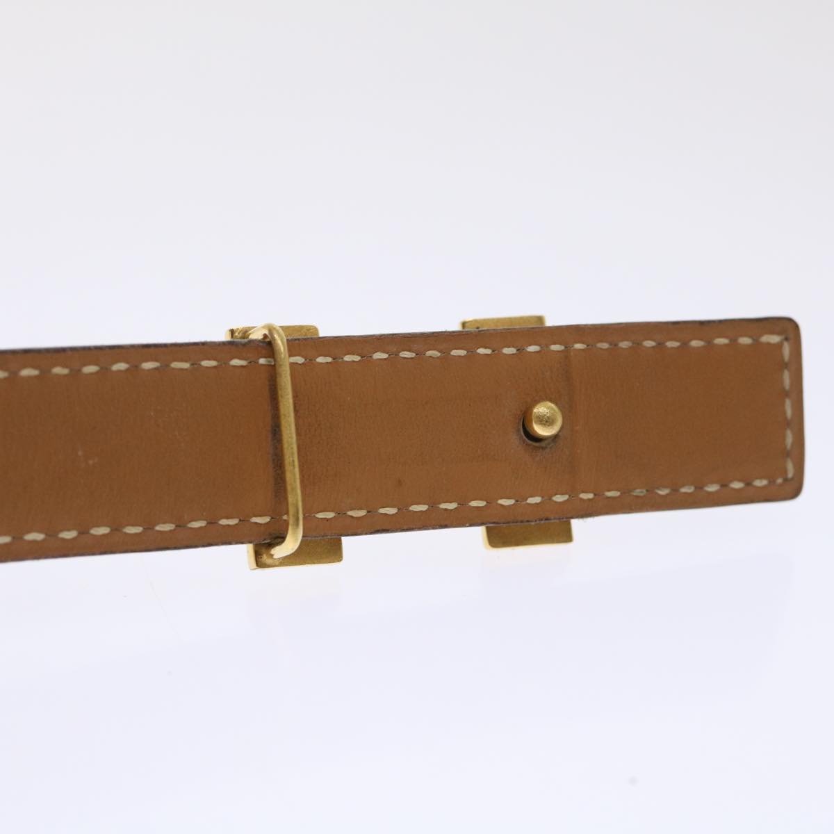 HERMES Belt Leather 29.1"" Red Auth am4718