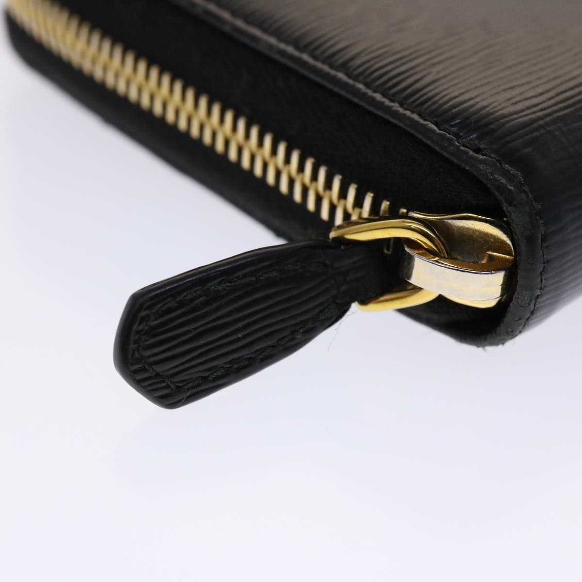 PRADA Wallet Leather Black Auth am4736