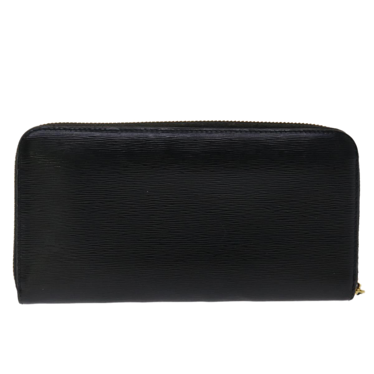 PRADA Wallet Leather Black Auth am4736