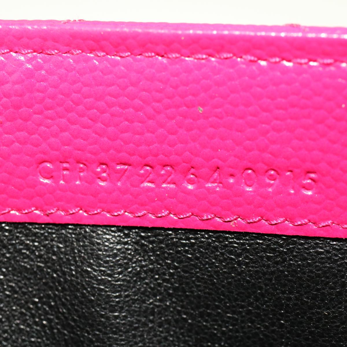 SAINT LAURENT V Stitch Wallet Leather Pink CFP372264 Auth am4748