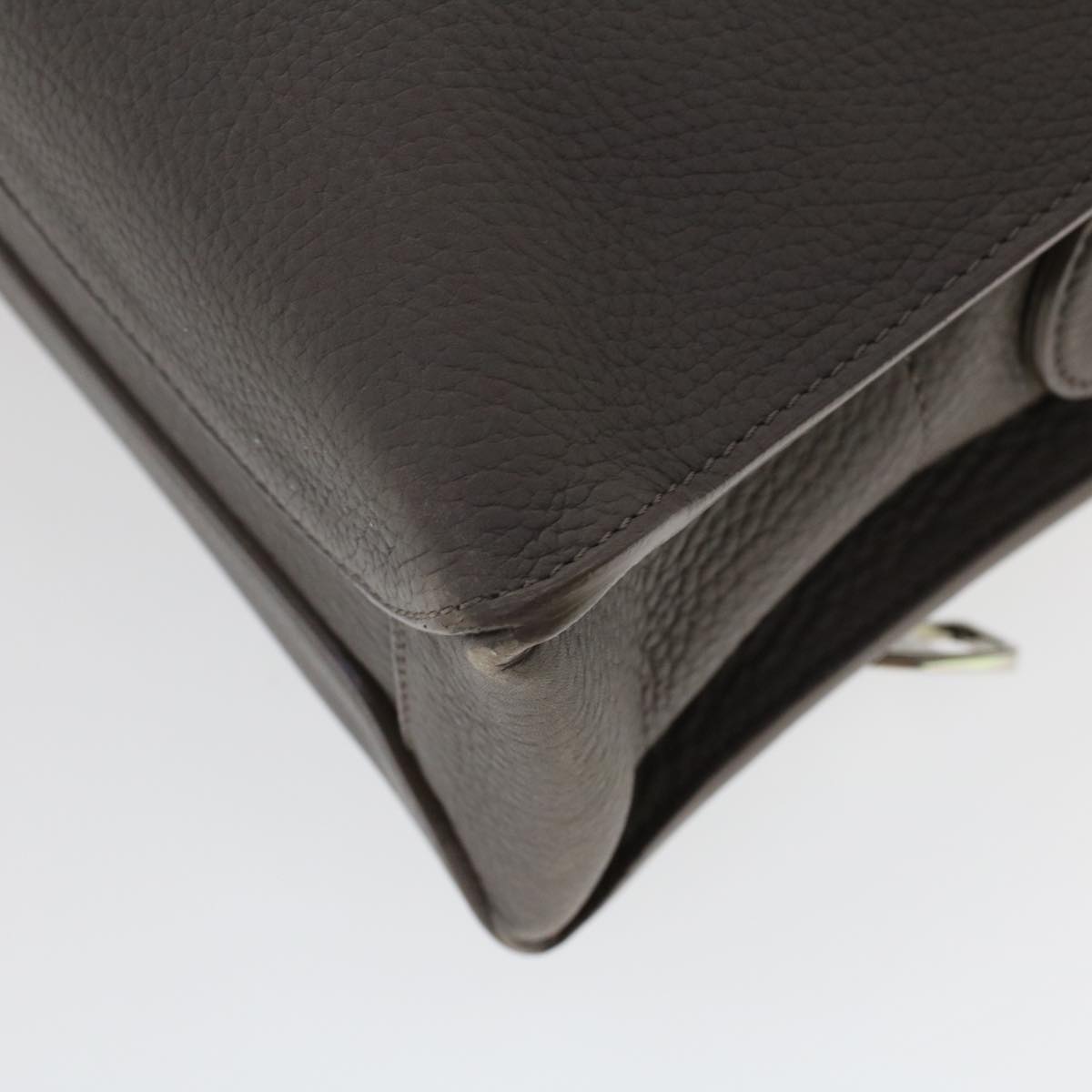 LOUIS VUITTON Naxos Shoulder Bag Leather Gray LV Auth am4782