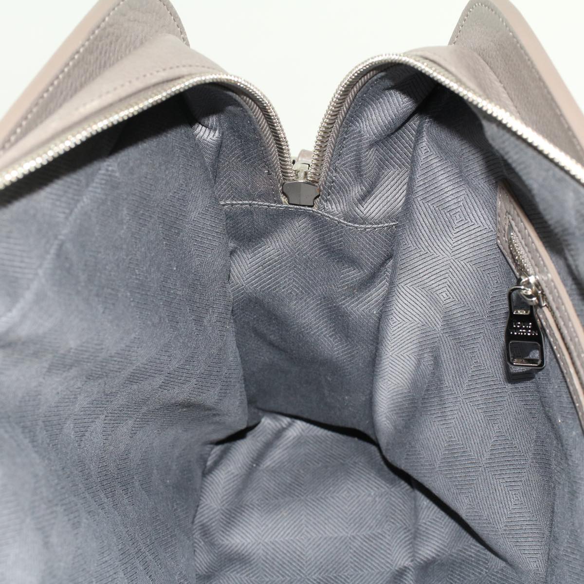 LOUIS VUITTON Naxos Shoulder Bag Leather Gray LV Auth am4782