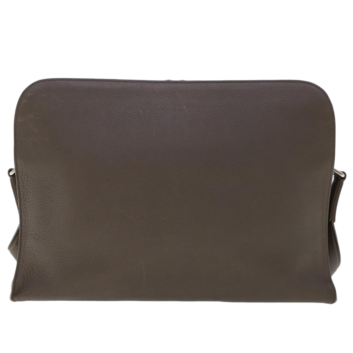 LOUIS VUITTON Naxos Shoulder Bag Leather Gray LV Auth am4782