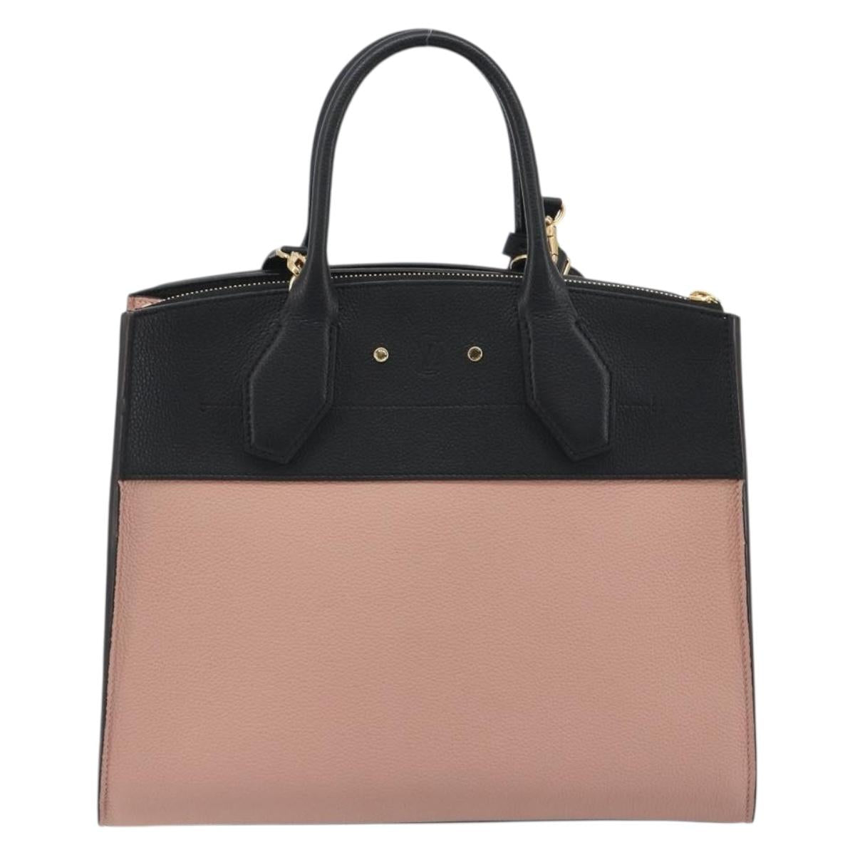 LOUIS VUITTON City Steamer MM Hand Bag Leather 2way Pink M53019 LV Auth am479b
