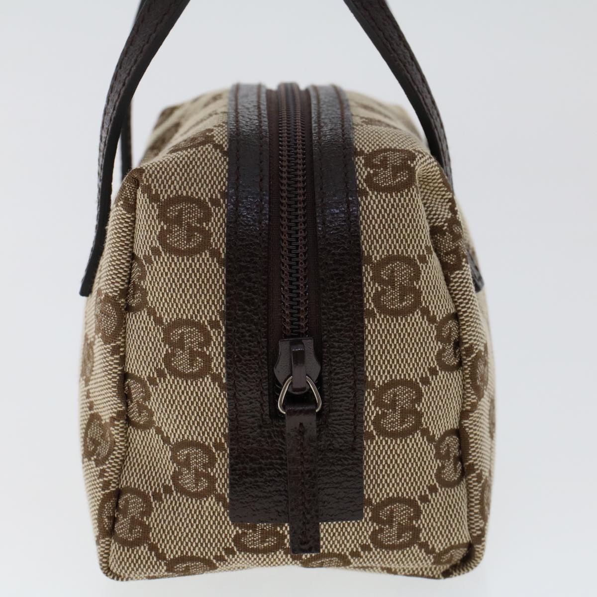 GUCCI GG Canvas Pouch Beige 124541 Auth am4809