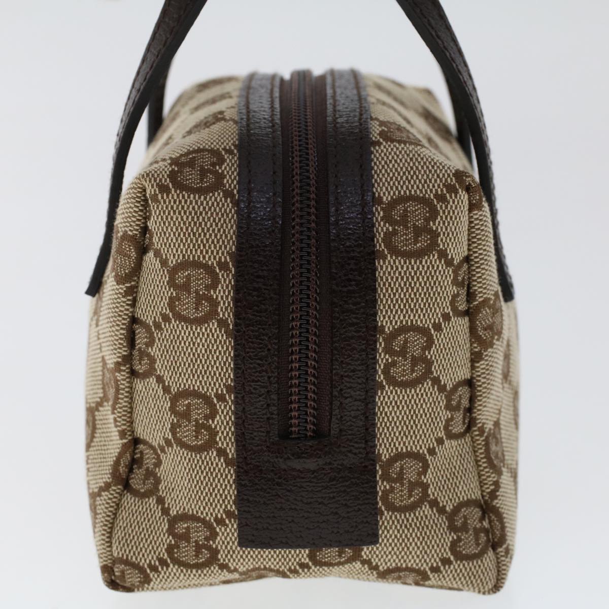 GUCCI GG Canvas Pouch Beige 124541 Auth am4809