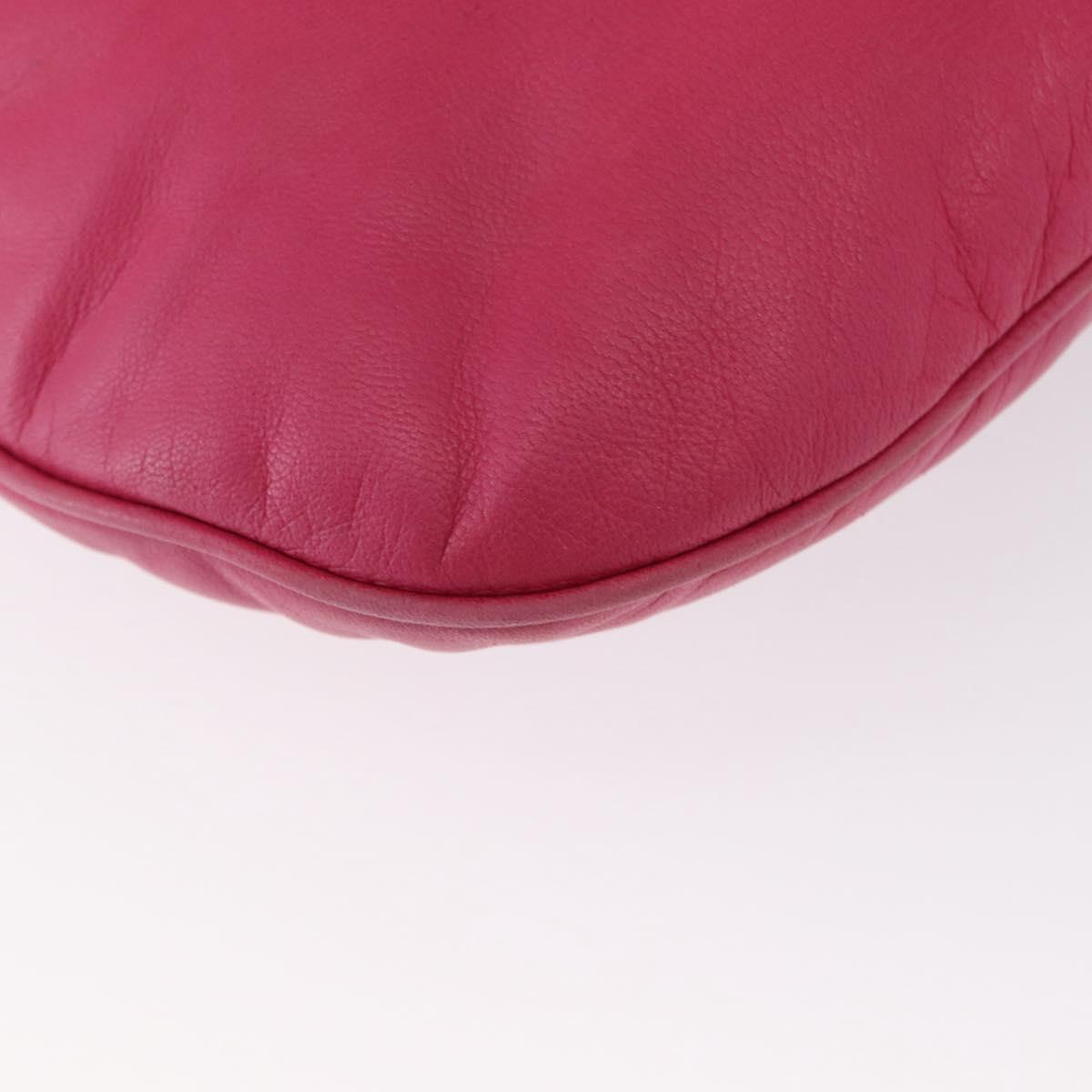 Miu Miu Hand Bag Leather Pink Gold Auth am4820