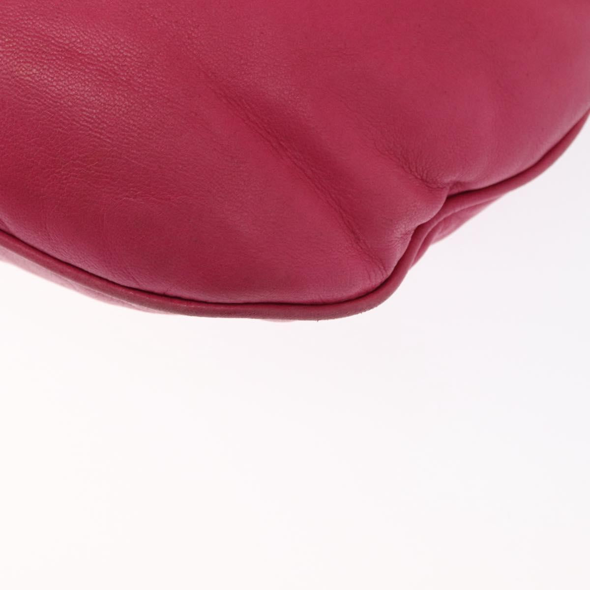 Miu Miu Hand Bag Leather Pink Gold Auth am4820