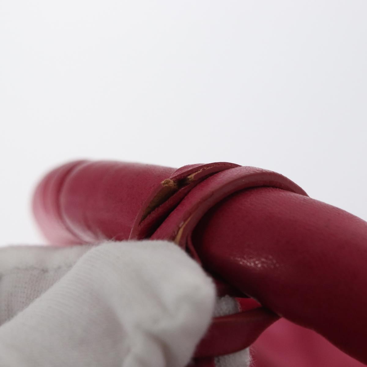 Miu Miu Hand Bag Leather Pink Gold Auth am4820