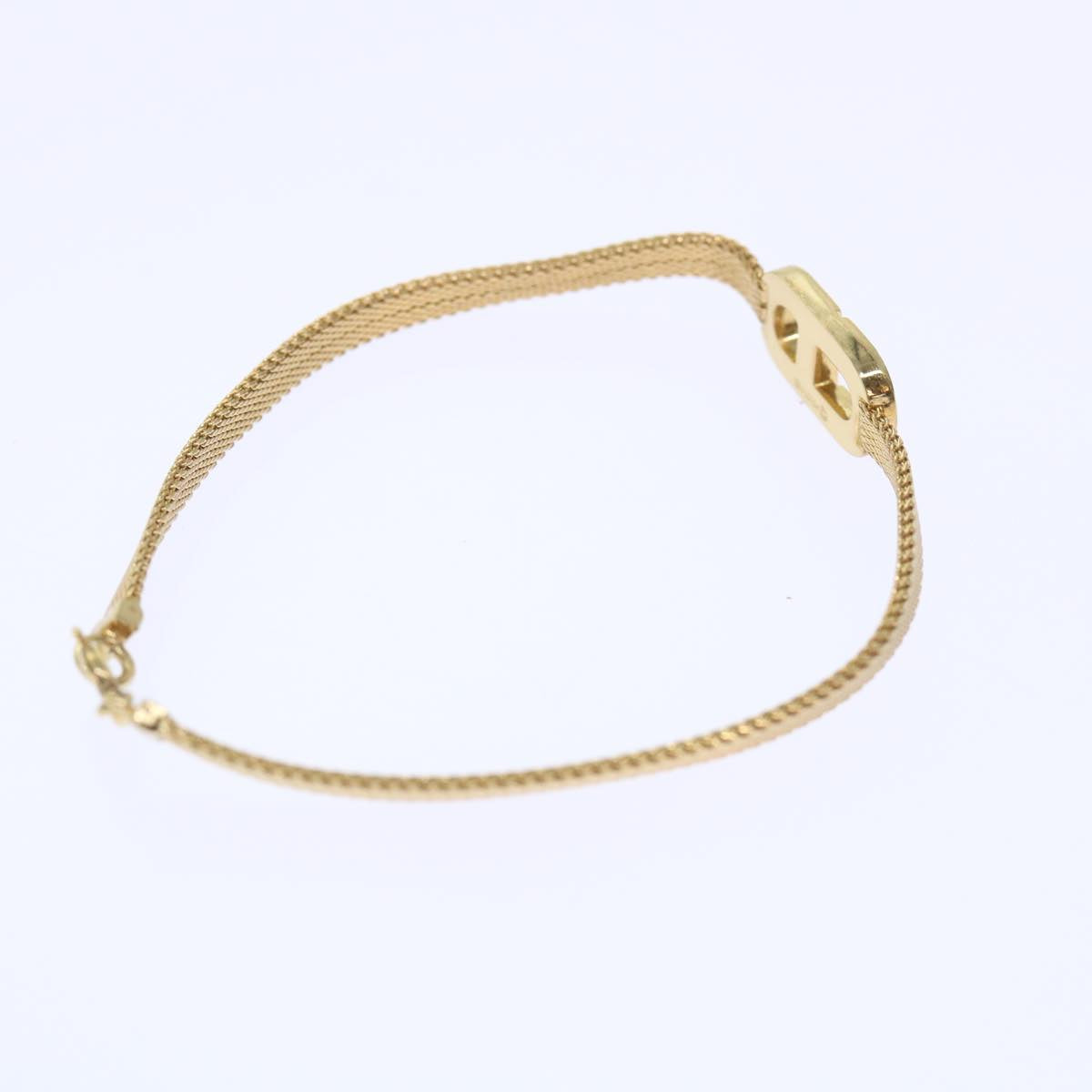 Christian Dior Bracelet Necklace 2Set Gold Tone Auth am4858