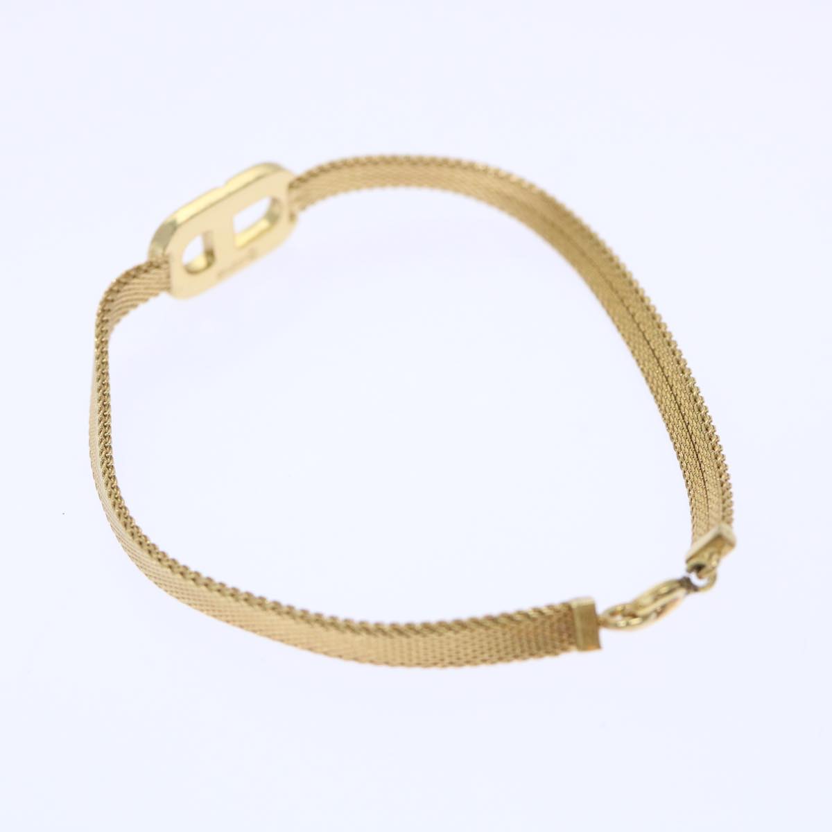 Christian Dior Bracelet Necklace 2Set Gold Tone Auth am4858