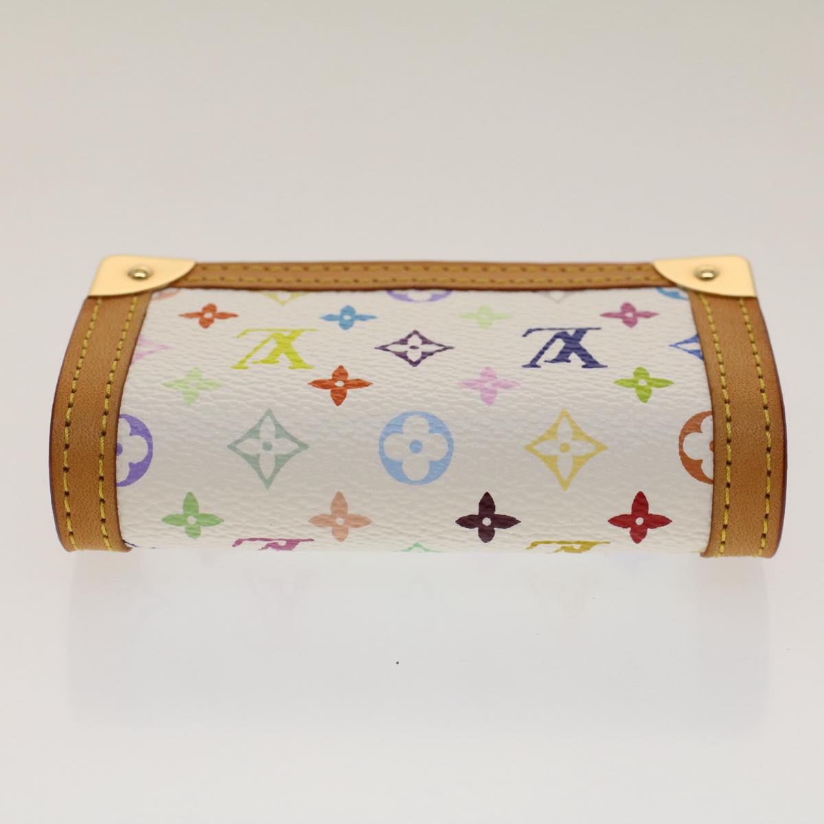 LOUIS VUITTON Monogram Multicolor Porte Monnaie Plat White M92657 LV Auth am4864