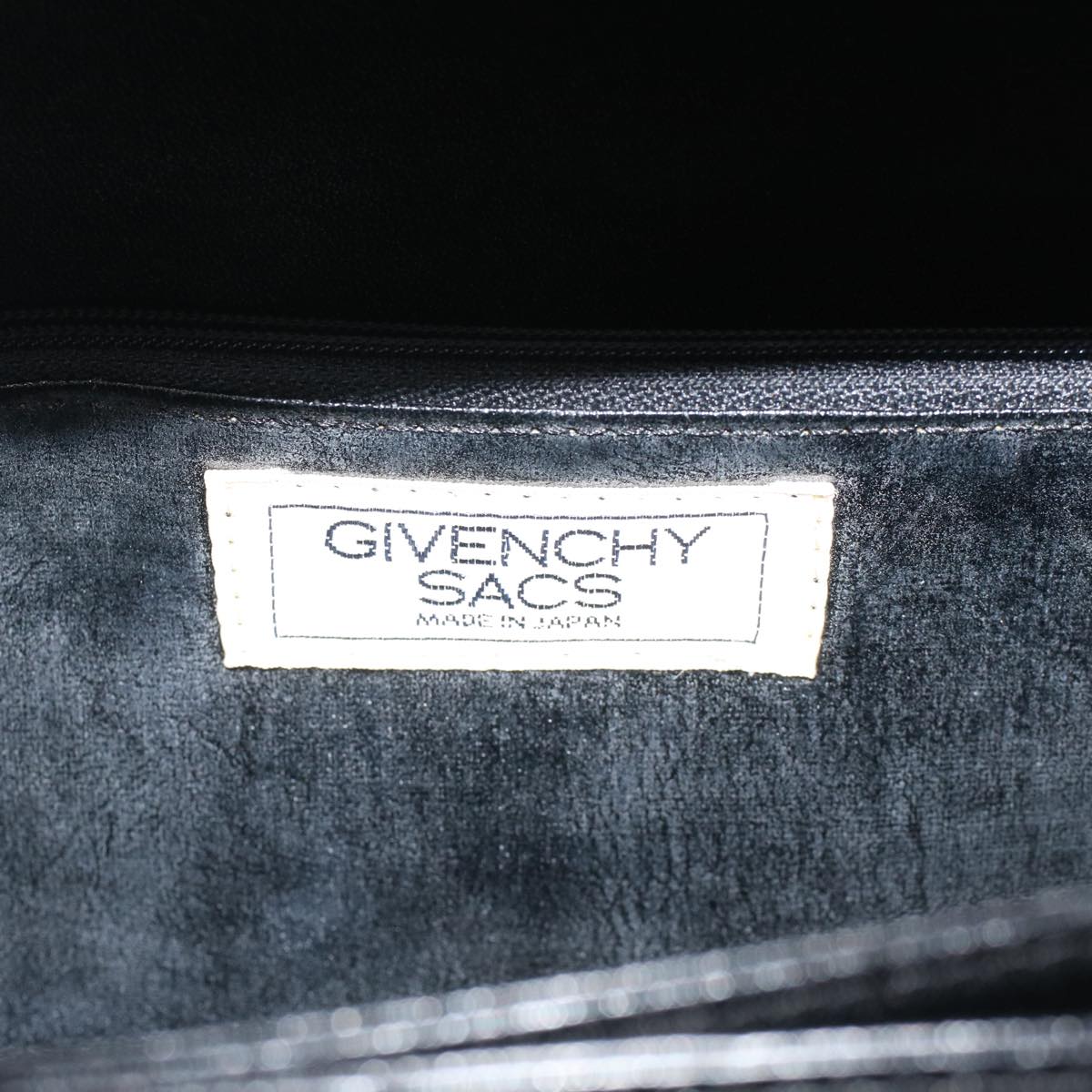 GIVENCHY Hand Bag Leather Black Auth am4887